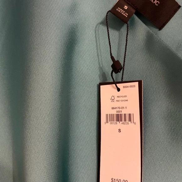 NWT Banana Republic Katia One Shoulder Midi Dress Teal S belt included - Picture 3 of 5